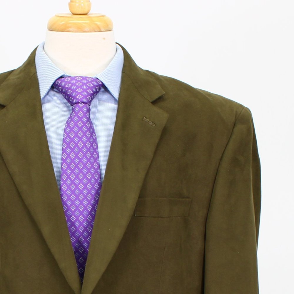 Ralph Lauren 44R Green Solid 2-Button Sport Coat Blazer Jacket V987 - Picture 5 of 11